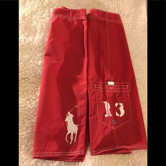 POLO by Ralph Lauren Swim Drunks, Size 38, Red - Picture 4 of 8